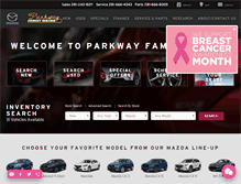 Tablet Screenshot of parkwayfamilymazda.com